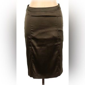 Burberry London satin pencil style midi length skirt